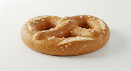Pretzel cookie white background