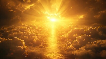 Ethereal Celestial Gateway Spiritual Journey Through Radiant Light Portal To Heavenly Realm