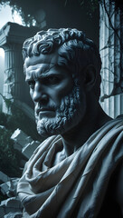 Obraz premium Illustration of Sculpture of a Stoic, representing Philosophy and Stoicism