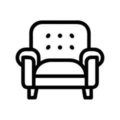 Armchair Icon Representing Lounge or Relaxation