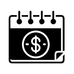 Calendar with Dollar Icon Representing Financial Planning