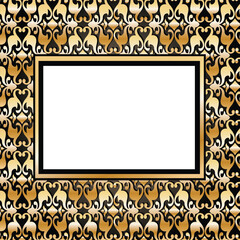 vintage Ornate Gold Damask Frame