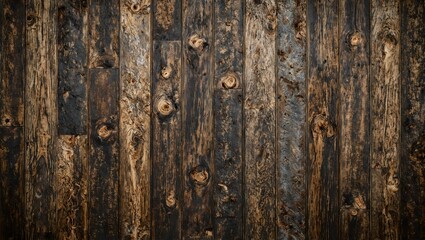 Rustic reclaimed wood wall panels with a blend of dark tones and natural grain patterns perfect for adding warmth to modern interiors