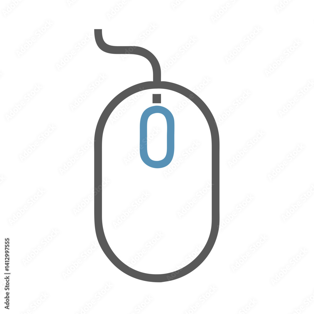 Fototapete computer mouse icon representing input device control