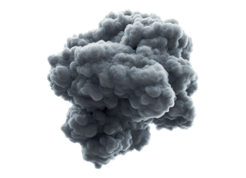 dark gray cumulus and fluffy cloud shape