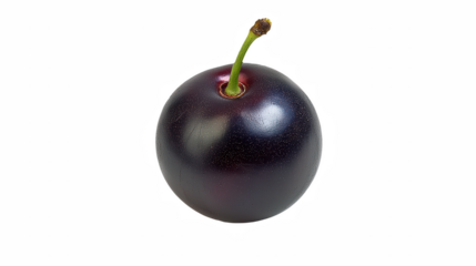 a single cherry or apple on a transparent background, PNG image, PNG file, Generative art.