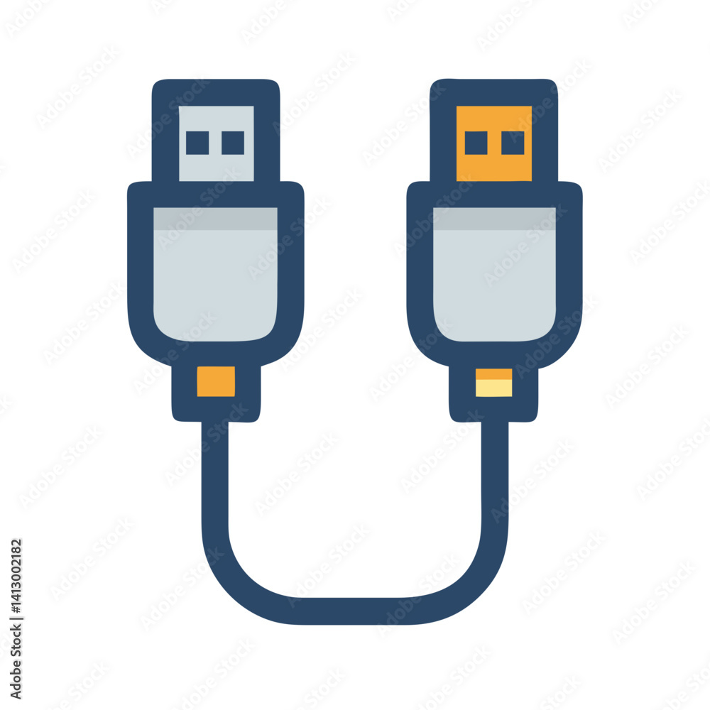 Aufkleber dual usb cable icon representing data and charging function