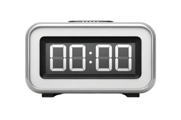Electronic Alarm Clock Showing Time Readout on Display.