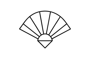 Flat Vector Icon of Fan or Ventilation System – HVAC and Airflow Symbol

