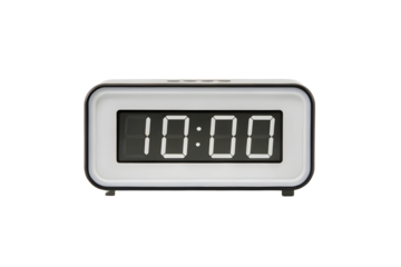 Electronic Alarm Clock Showing Time Readout on Display.