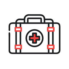Obraz premium First Aid Kit Icon Representing Emergency Camping Supplies