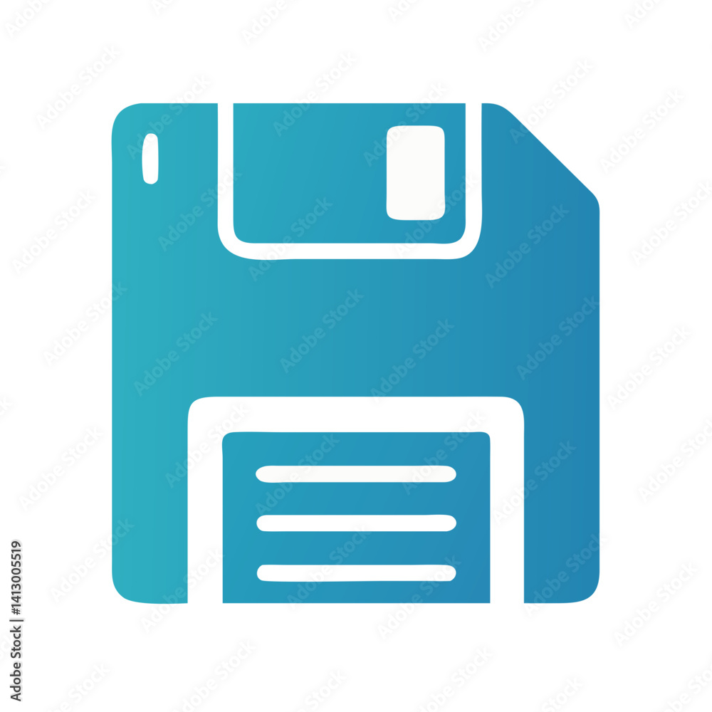 Poster Floppy Disk Icon Representing Legacy Data Storage
