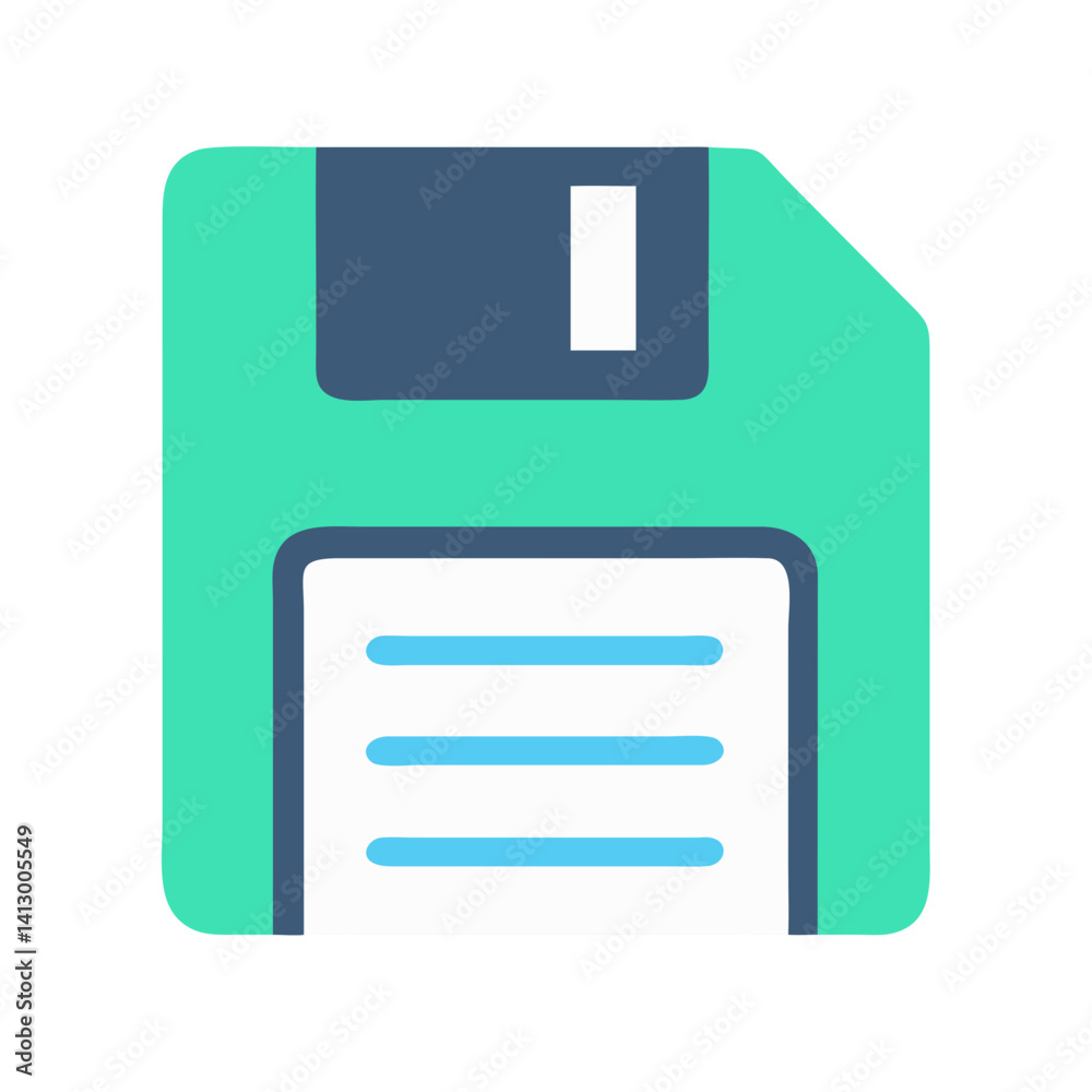 Poster Floppy Disk Icon Representing Legacy Data Storage