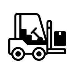 Naklejka premium Forklift Icon Representing Material Handling