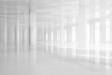 White modern minimalist interior design