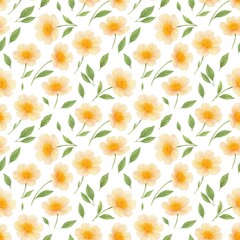 Watercolor seamless pattern with white flowers. Delicate summer pattern. White peonies background. Great for wrapping, fabric printing, backgrounds.