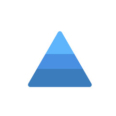 A set of modern infographic icons for business, finance, and education topics. Designed in a flat style with blue gradient tones, suitable for dashboards, slides, and data presentations. triangle icon