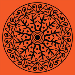 mandala twenty three design vector illustrator 