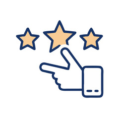 Hand Holding Star Icon Representing Quality Feedback