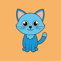 Obraz premium Cat Vector Art Illustration – Cute, Creative