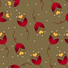 seamless pattern with hearts