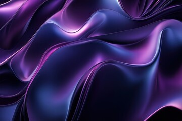 Obraz premium Colorful waves of fabric create a mesmerizing abstract pattern in purple and black tones