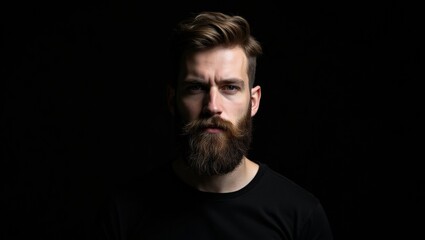 Fototapeta premium Close-up Portrait of a Man with a Majestic Beard