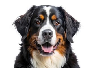 Transparent Background image of Bernese Mountain Dog isolated on white background