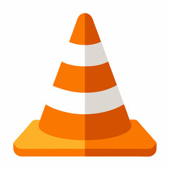 new style traffic cone vector icon with white background