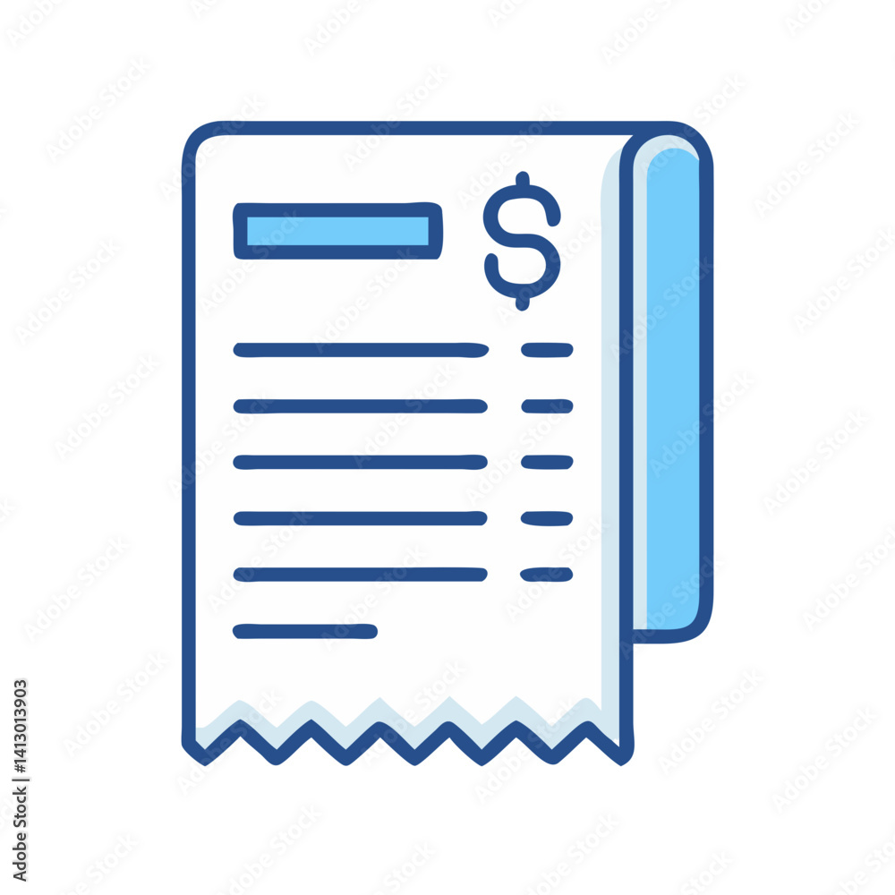 Poster invoice document icon – billing statement and financial transaction symbol