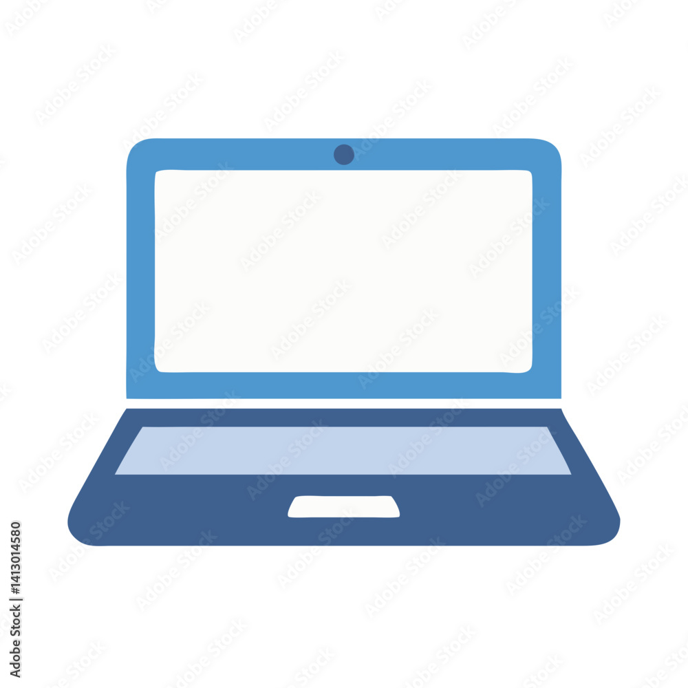 Aufkleber laptop icon – portable personal computer symbol for mobile computing
