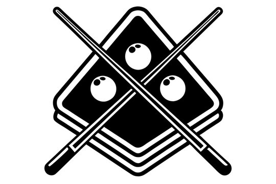 recommend clip art: Minimal Billiards or Pool Cue Sports Line Art – Simple Rack of Balls Icon in Outline Style
                    
                    