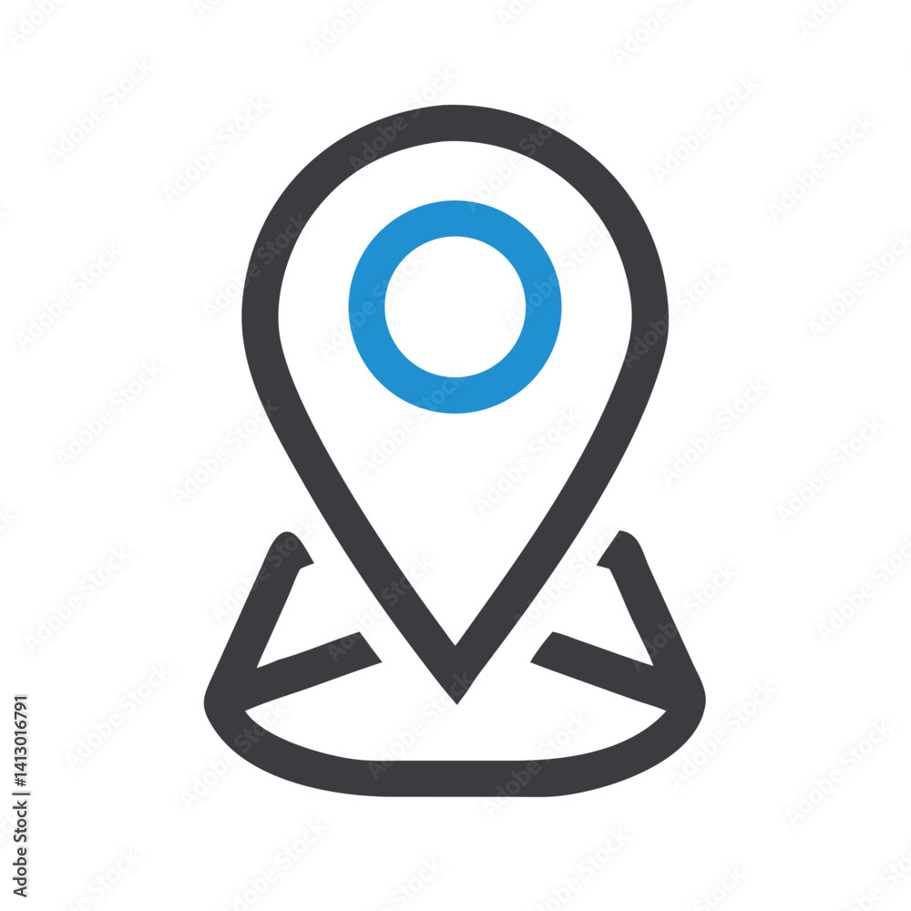 Aufkleber Location Pin Icon – Geolocation Marker Symbol for Maps and Navigation