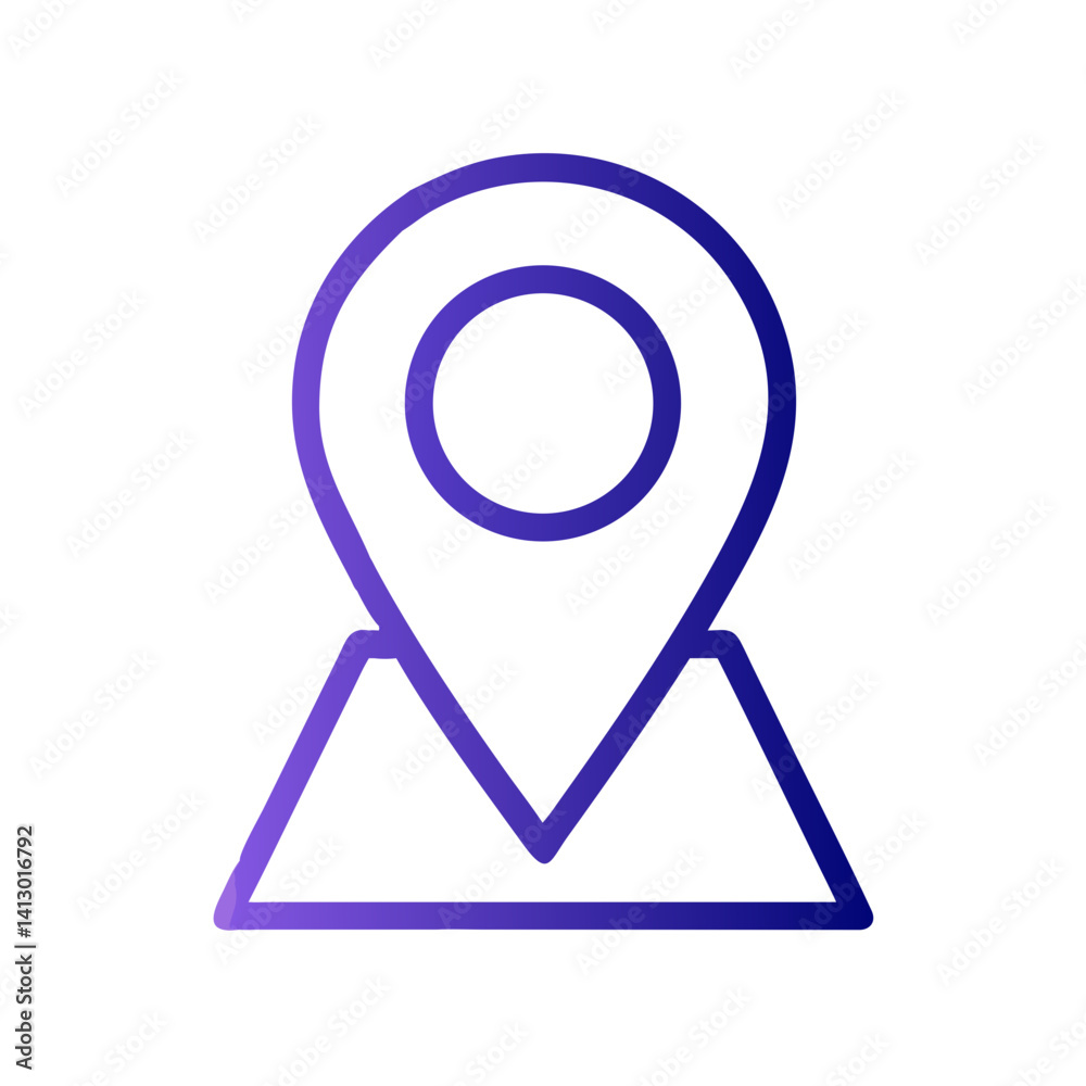 Aufkleber Location Pin Icon – Geolocation Marker Symbol for Maps and Navigation