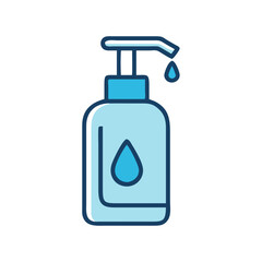Fototapeta premium Liquid Soap Dispenser Icon – Hygiene Symbol for Guest Amenities and Bathroom Essentials