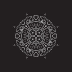 easy mandala design with clean lines for coloring book, tattoo and henna design, creative mandala art, mandala design for adults coloring book