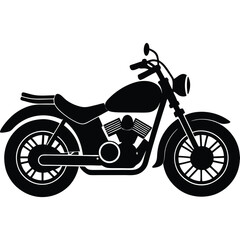 Obraz premium Royal Enfield motorbike Silhouette vector illustration, Motorbike Silhouette vector