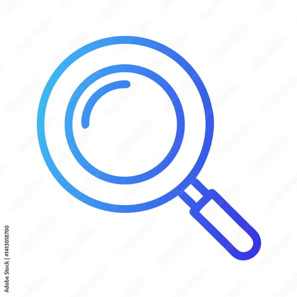 Aufkleber magnifying glass icon representing search function