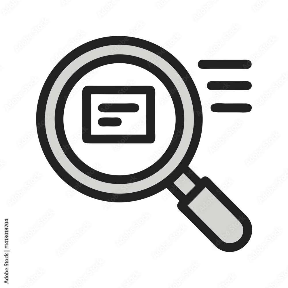 Aufkleber magnifying glass icon representing search function