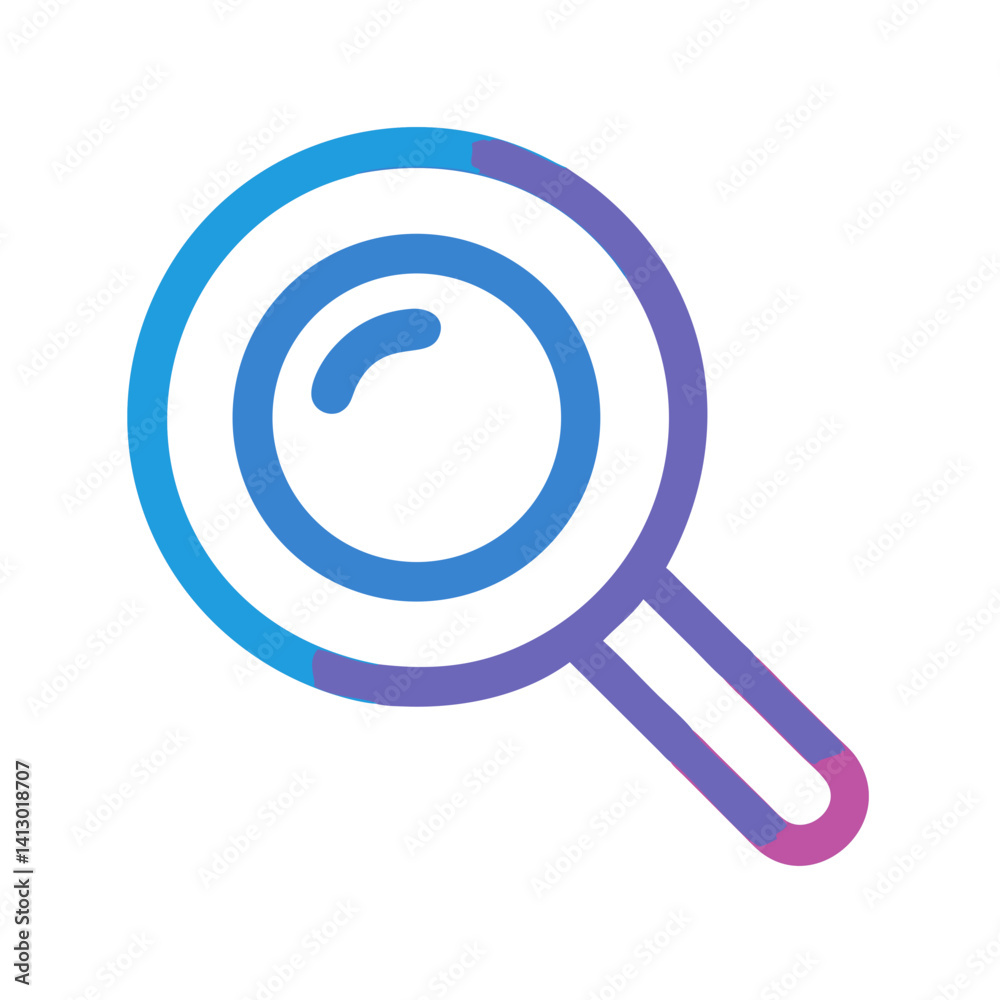 Aufkleber Magnifying Glass Icon Representing Search Function