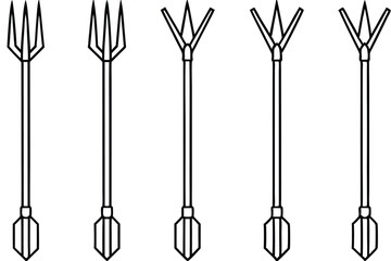 Harrow Equipment Set Displayed on White Background