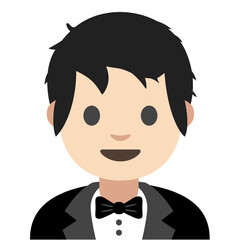 Man in Tuxedo Emoji with Light Skin Tone
