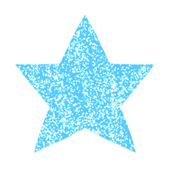blue star on white background