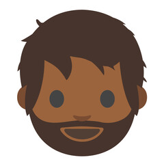 Bearded Man Emoji Icon

