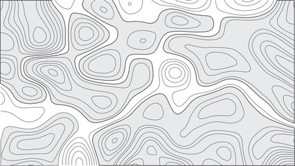 Fototapeta premium Abstract topographic lines. geographic grid map. topographic line contour map patterns background, Modern design with White background with topographic wavy pattern design. Vector illustration.