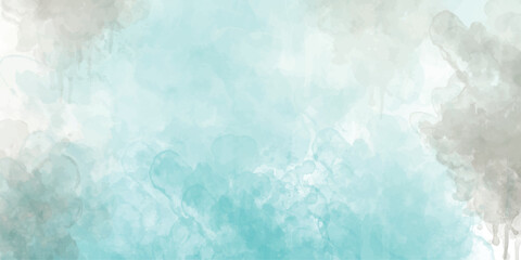 Watercolor background with tilted angle and white border  blue hand drawn soft spot watercolor paint paper texture background. Beautiful abstract watercolor background with 