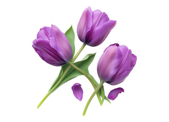 Obraz premium violet tulips with petals