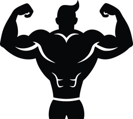 vector illustration of a bodybuilder