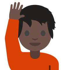 Happy Person Waving Illustration