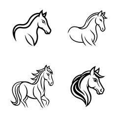 horse silhouette vector